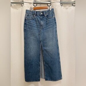 Madewell Blue Denim Maxi Skirt